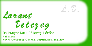 lorant delczeg business card